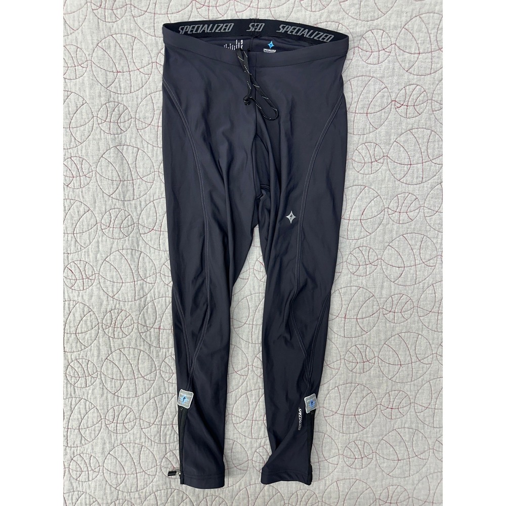 Specialized Therminal Cycling Tights Black Ankle Zip Reflective / Women's Large